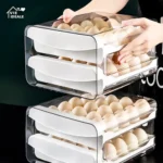 🔥 Organizador Porta Ovos 40un Com Tampa Geladeira Cozinha Branco - Imagem 4