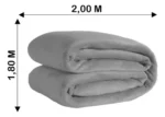 🔥 Kit 2 Cobertor Manta Microfibra Macia Lisa Sortida Fofinha Liso Cinza - Imagem 3