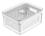 🔥 Organizador De Geladeira Ervas Frutas Legumes Clear Fresh Com Cesto 2,2l Ou OF 450