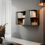 🔥 Livreiro Modular OLIVA Multiuso Nicho de Parede e Mesa de Cabeceira Design Moderno Estante Vertical para Sala Quarto Escritório Organização Decorativa em MDF Cor Preto - Imagem 3