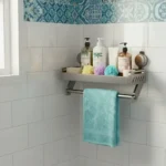 🔥 Porta Shampoo Suporte Banheiro Com Ventosa Sem Furo Prateleira Organizador Multiuso Antiferrugem Alumínio Yesop Cinza-escuro