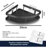 🔥 Kit 2 Suporte Porta Shampoo Sabonete Banheiro Adesivo Parede Sem Furos Box Luxo Prateleira Organizador Universal - Imagem 2