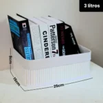 🔥 Kit 3 Cestos Organizadores De Bambu Multiuso Com Forro Cor Branco - Imagem 2